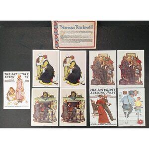 Vintage Norman Rockwell Prints Saturday Evening Post Lot of 9 Doctor Runaway